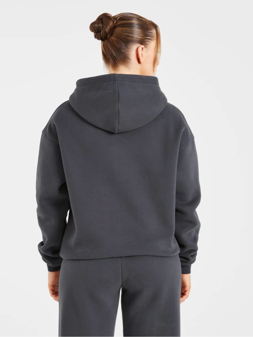 AYBL Retro Embroidered Oversized Hoodie Charcoal - Picture 2 of 6